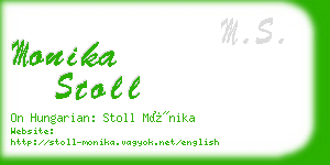 monika stoll business card